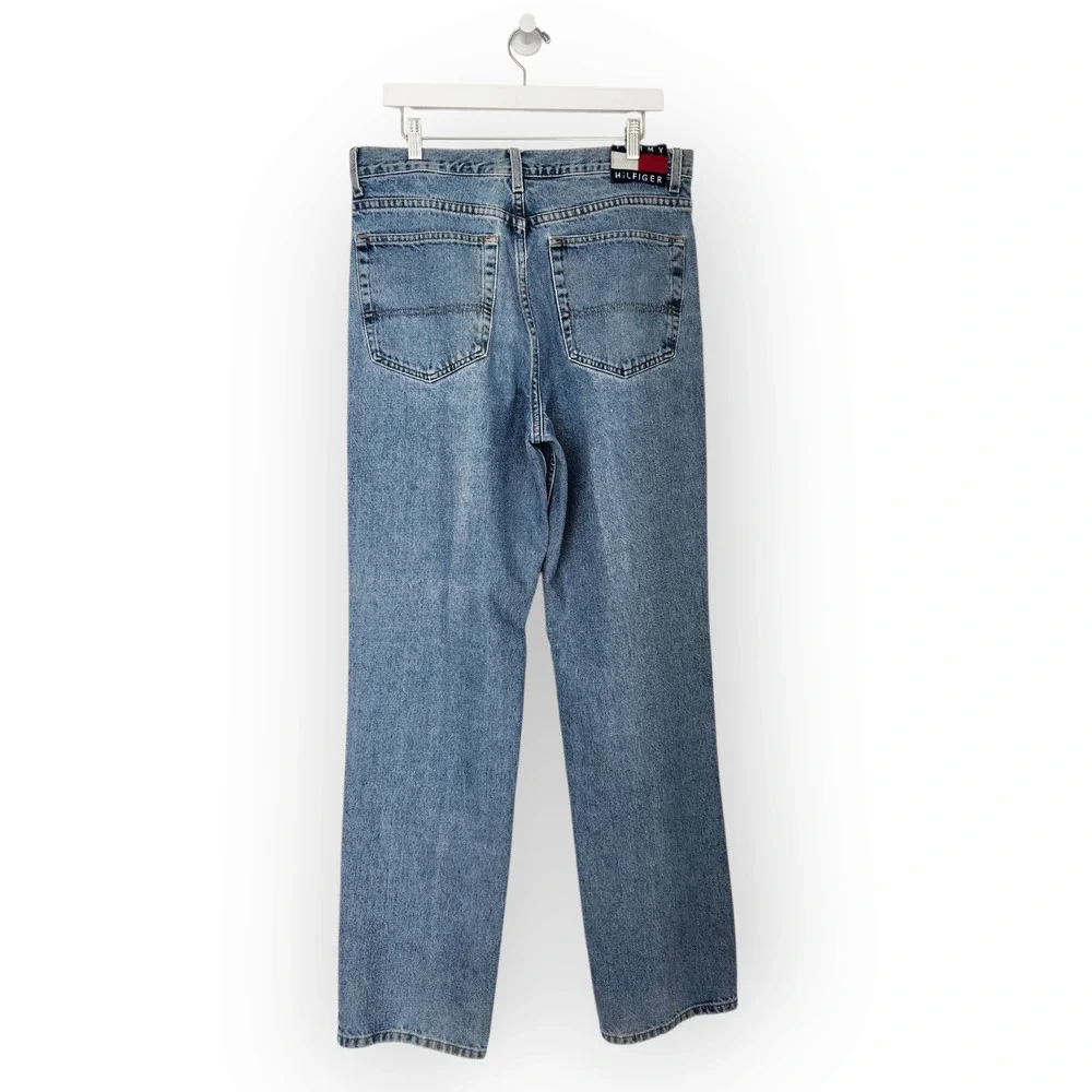 Vintage 90s Mens Tommy Hilfiger Tommy Classic Straight Leg Jeans Loose Fit 34 - Picture 6 of 11